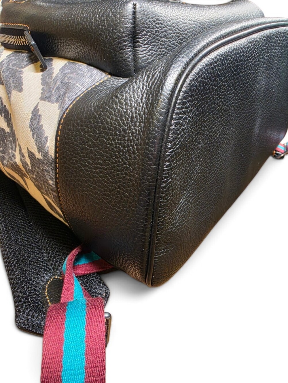 Coach West Houndstooth Print Backpack w/ Leather Trim CJ514 (Retail $550) - Picture 13 of 16